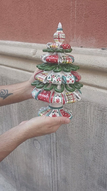 albero di natale  in maiolica di sicilia