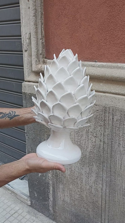 Pigna Carciofo h.35cm in Ceramica Siciliana di Santo Stefano di Camastra
