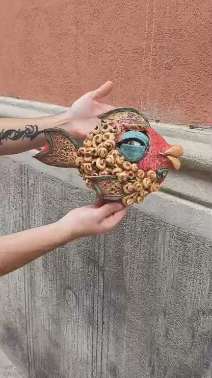 pesce fatto a mano in ceramica