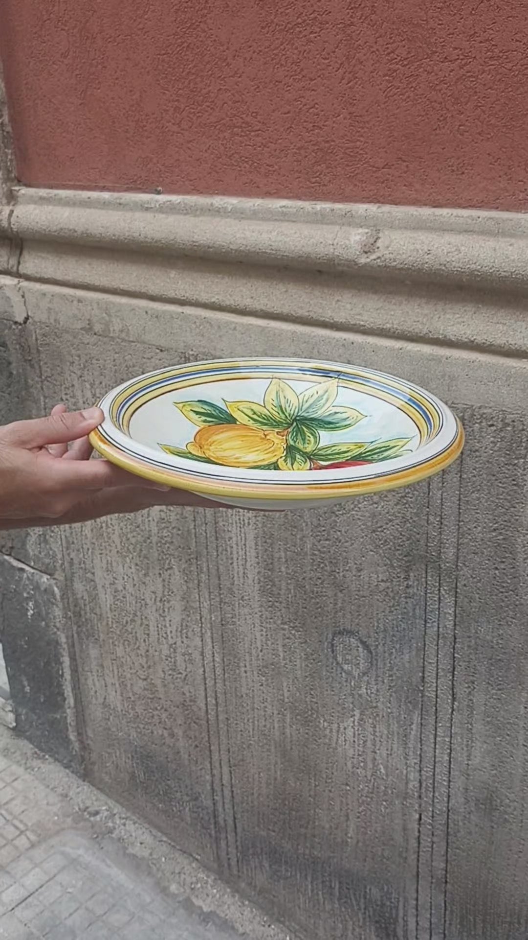 fruttiera maiolica di sicilia