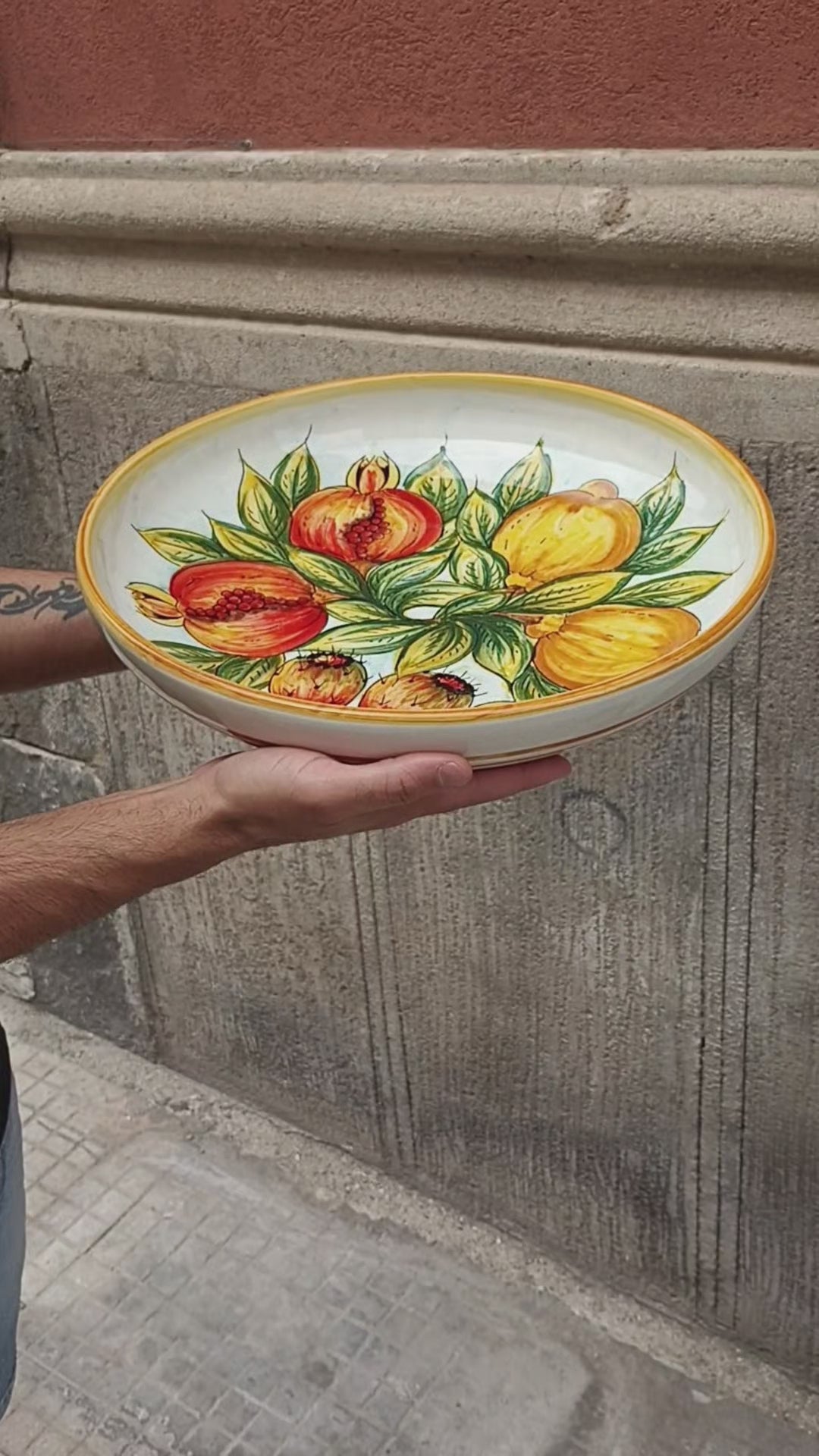 sicilian ceramic fruit bowl