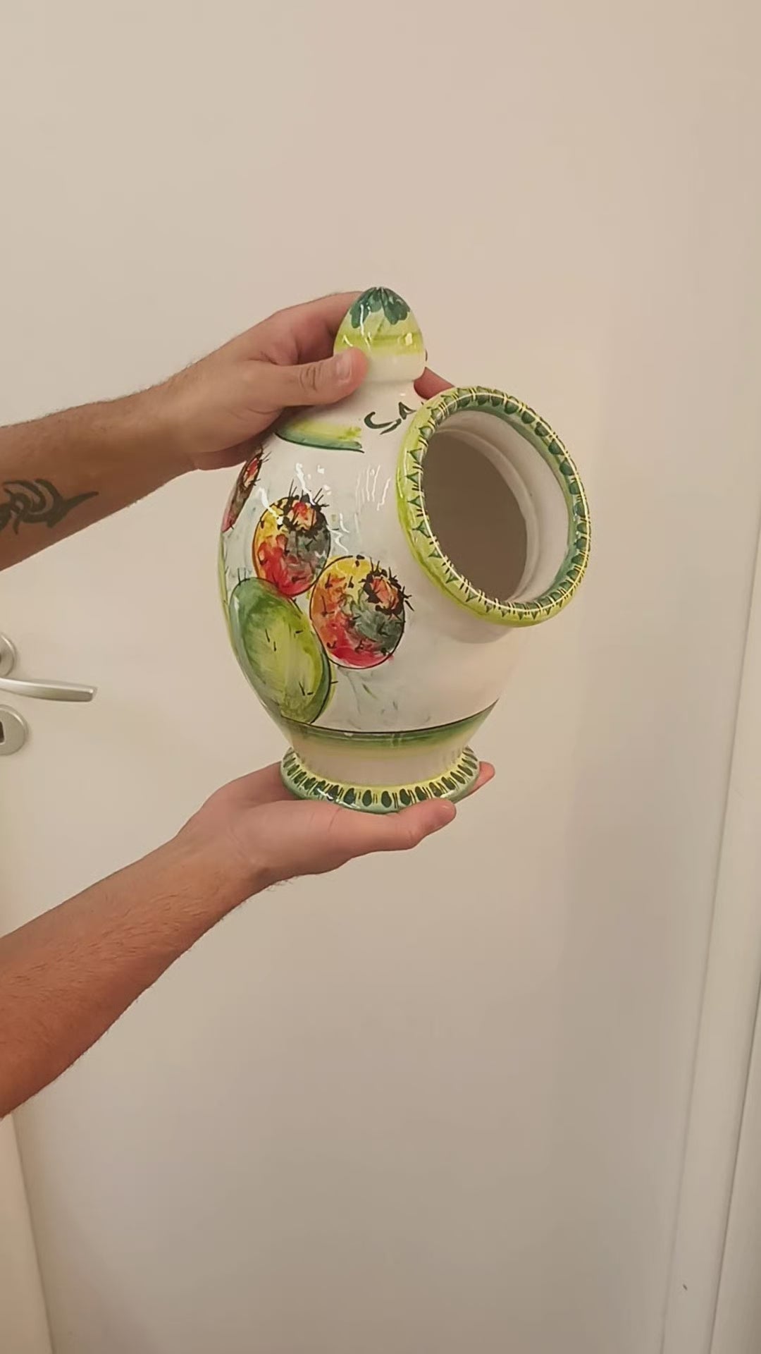 saliera siciliana in maiolica