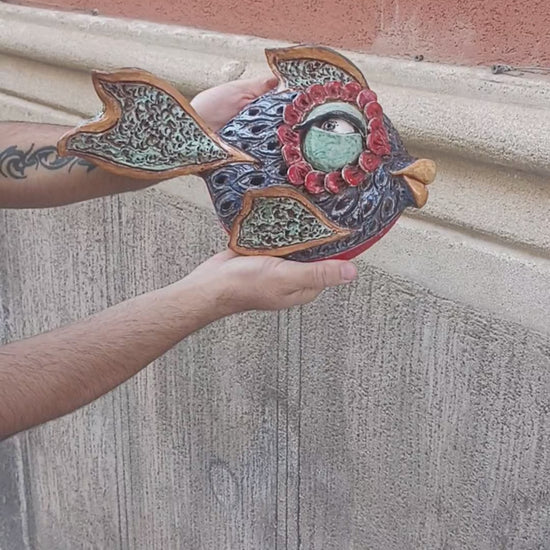 pesce in maiolica di sicilia