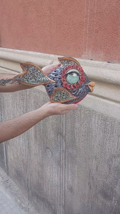 pesce in maiolica di sicilia