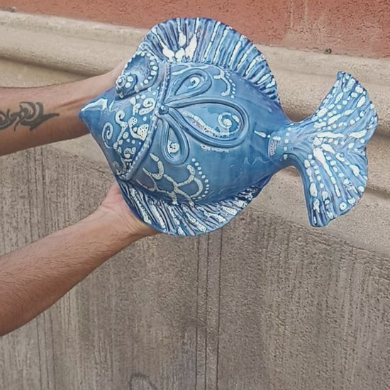 pesce maiolica siciliana artigianale
