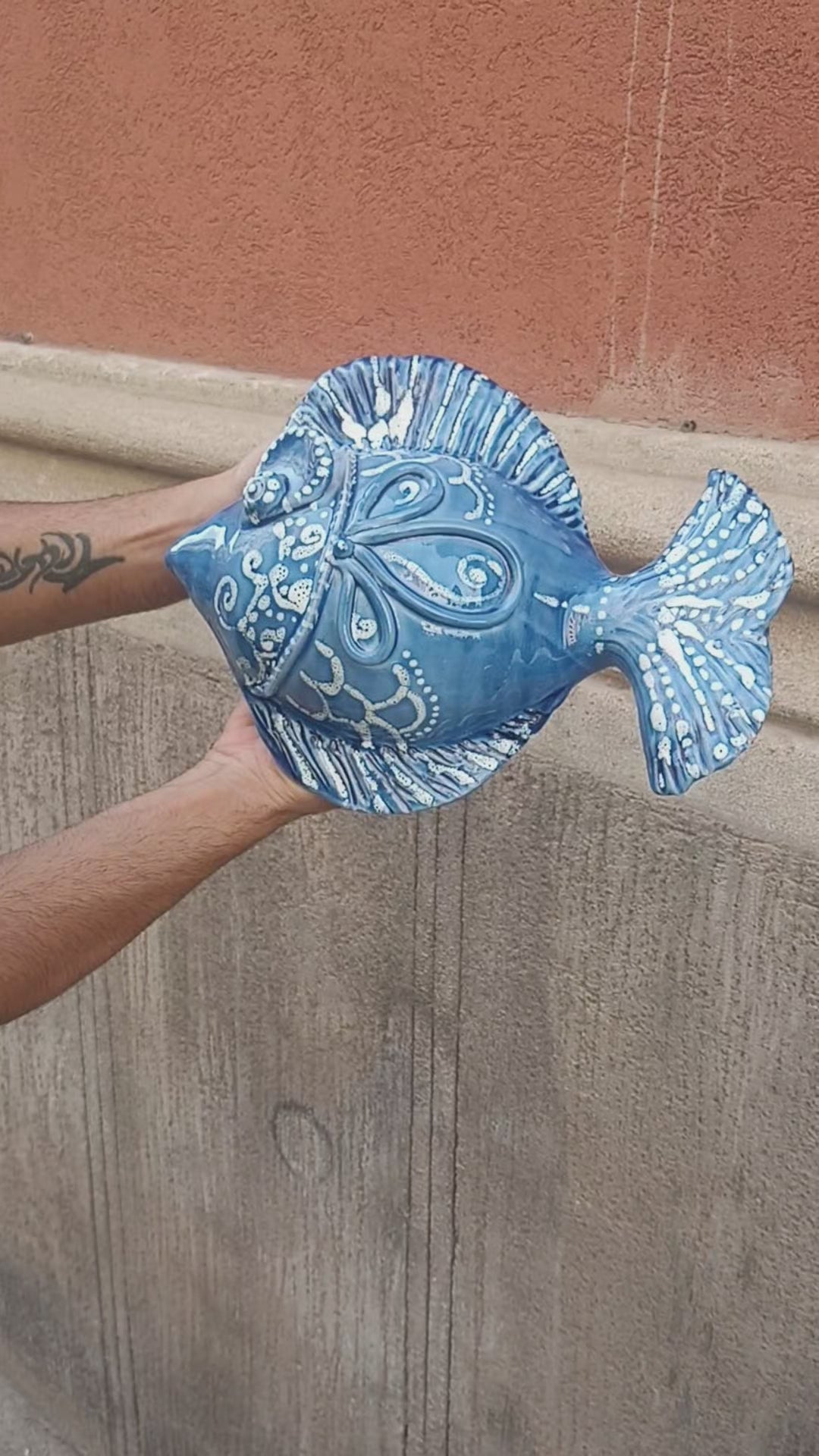 pesce maiolica siciliana artigianale