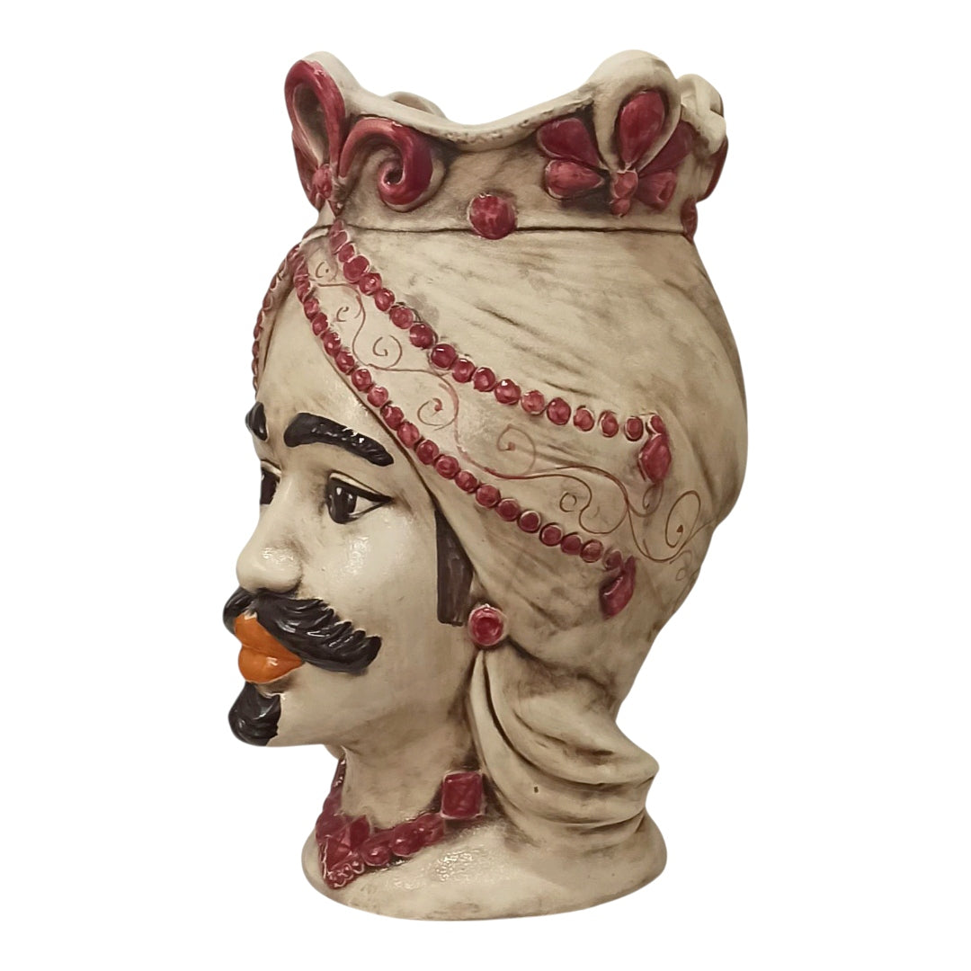 vaso per piante in ceramica di caltagirone