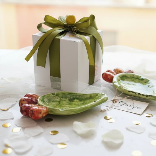 prickly pear leaf wedding favor