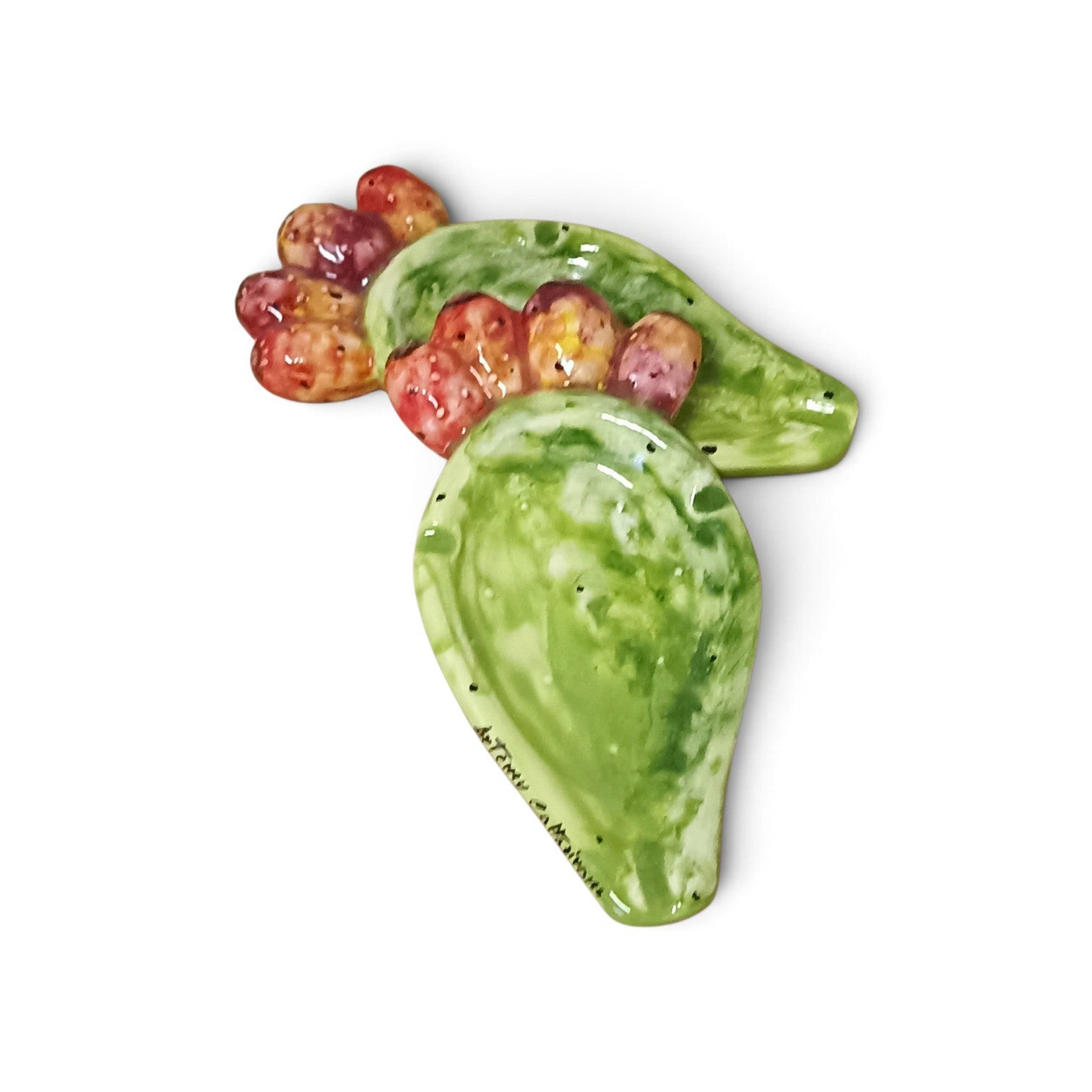 prickly pear leaf party favor sicilian ceramic