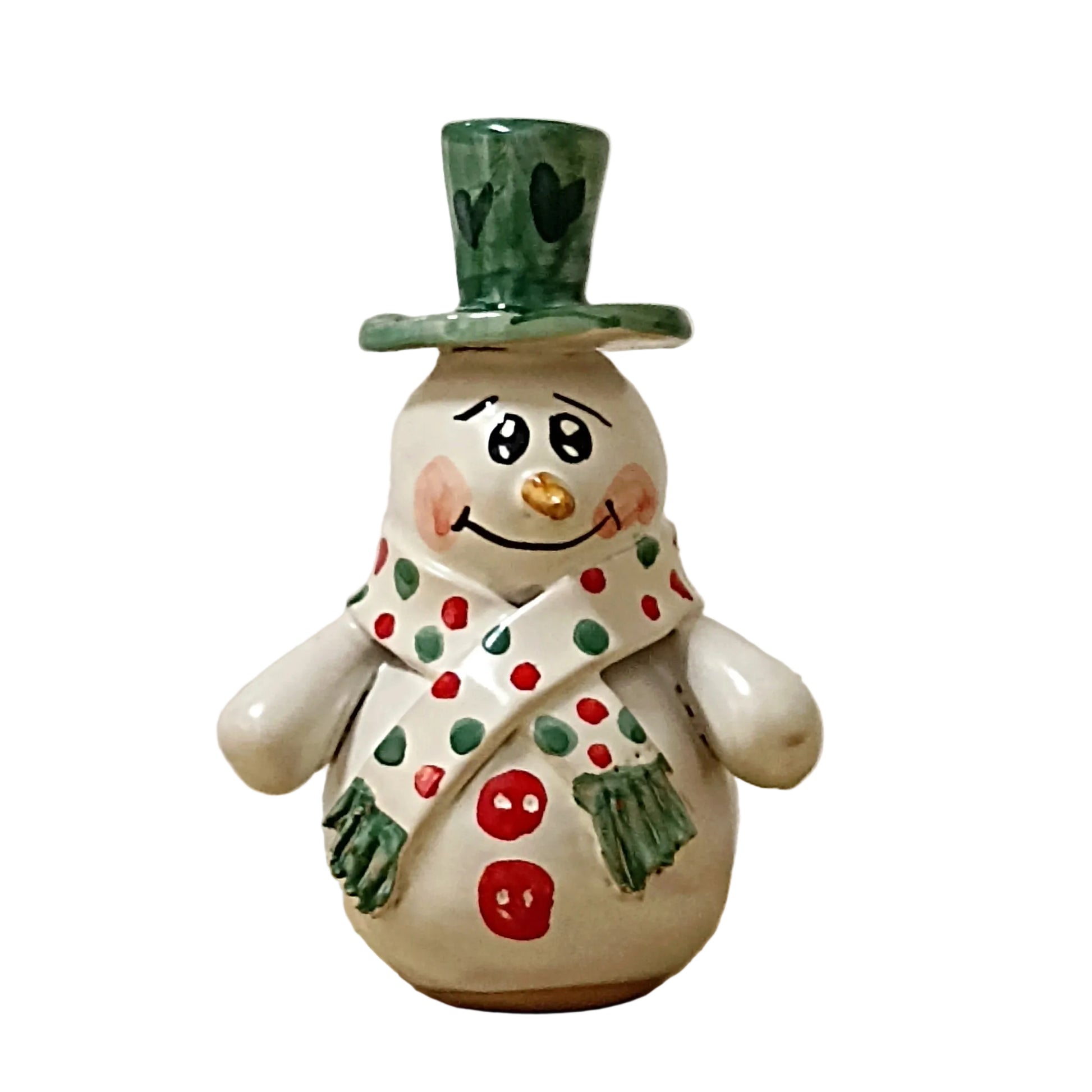 pupazzo di neve maiolica caltagirone