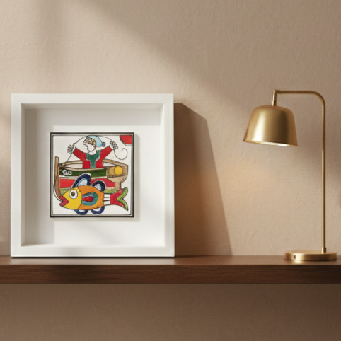 quadretto con maiolica siciliana