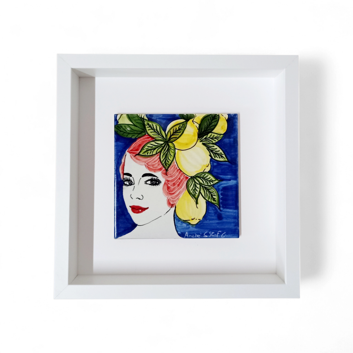 quadro con ceramica di caltagirone
