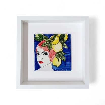 quadro con ceramica di caltagirone