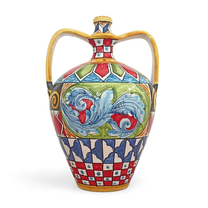 vaso quartara in maiolica di sicilia