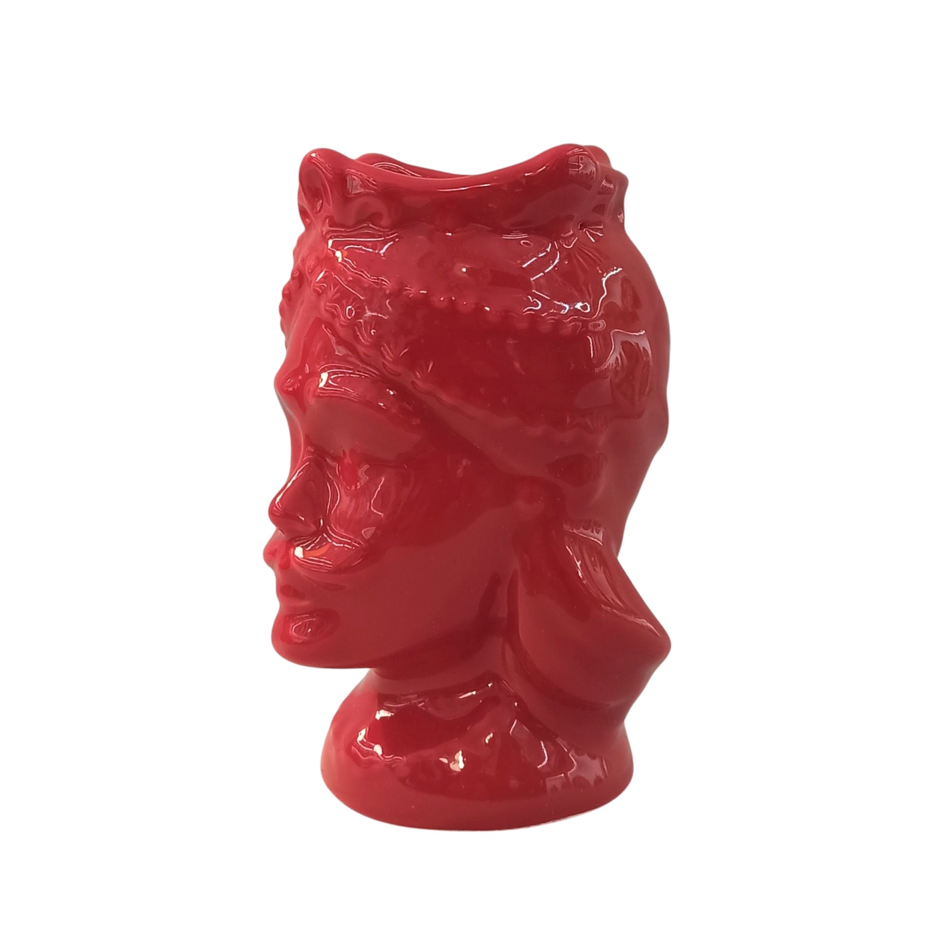 modern sicilian ceramic moors head red