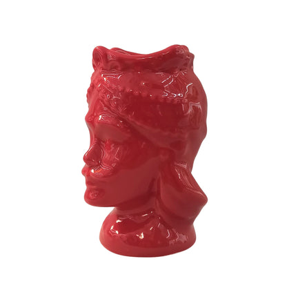 modern sicilian ceramic moors head red
