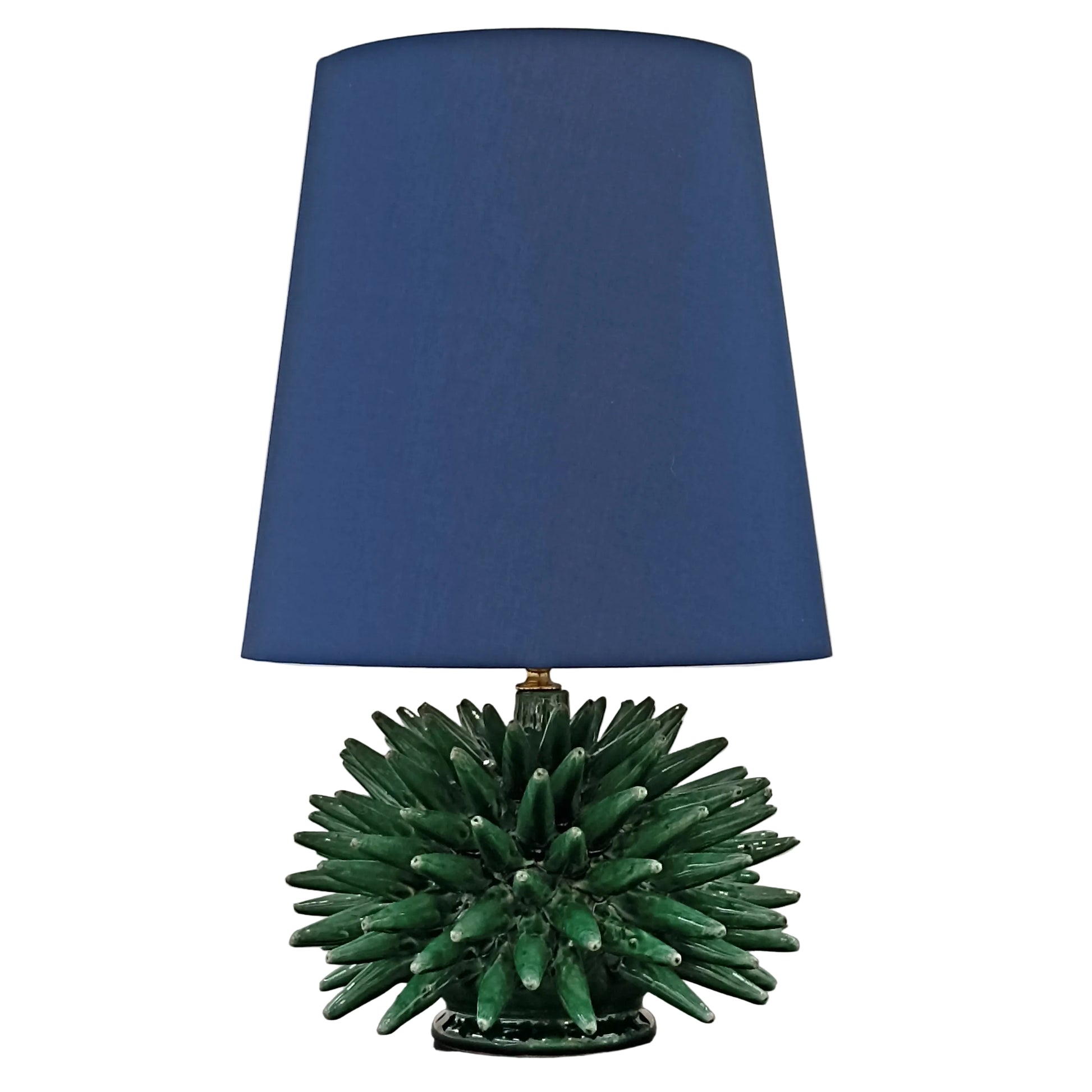 lampada in ceramica siciliana riccio di mare