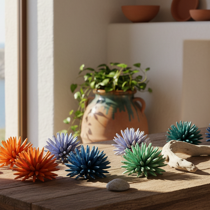 riccio di mare colorato