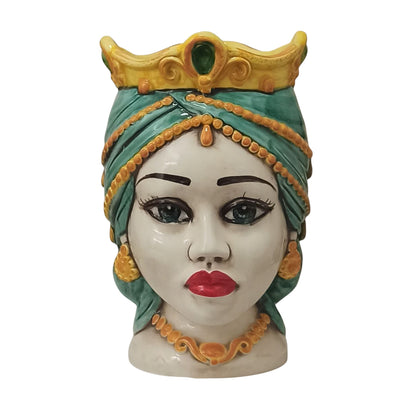 Teste di Moro h.26cm  in Ceramica Siciliana di Caltagirone