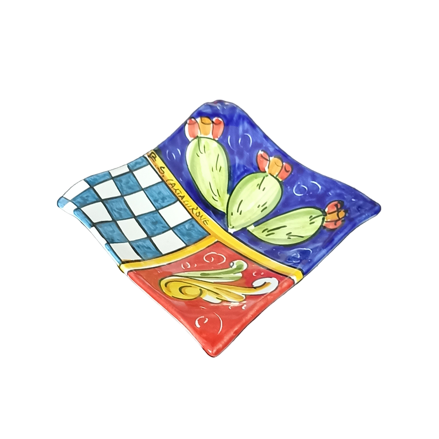 Portacioccolatini in Ceramica di Caltagirone