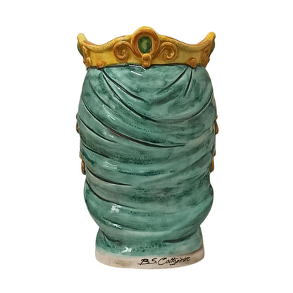 Teste di Moro h.26cm  in Ceramica Siciliana di Caltagirone