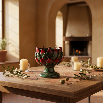 Vaso Acanthus 19cm in Maiolica  di Santo Stefano di Camastra