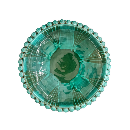 Centrotavola Tondo Verde 30cm in Ceramica Siciliana