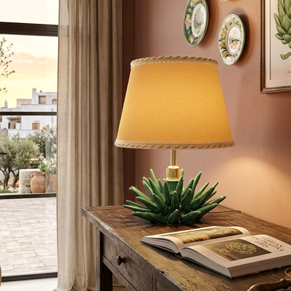 Ceramic Hedgehog Lamp from Caltagirone