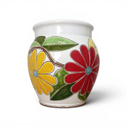 Decorated Plant Pot Sicilian Ceramics 30cm