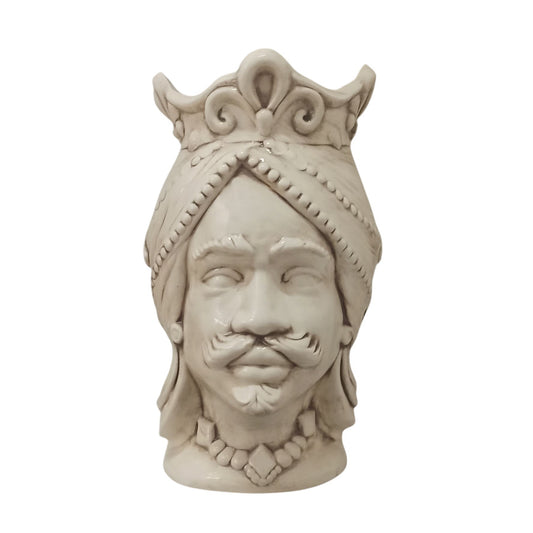 Moor's Head 38 cm Man in Sicilian Ceramic from Caltagirone