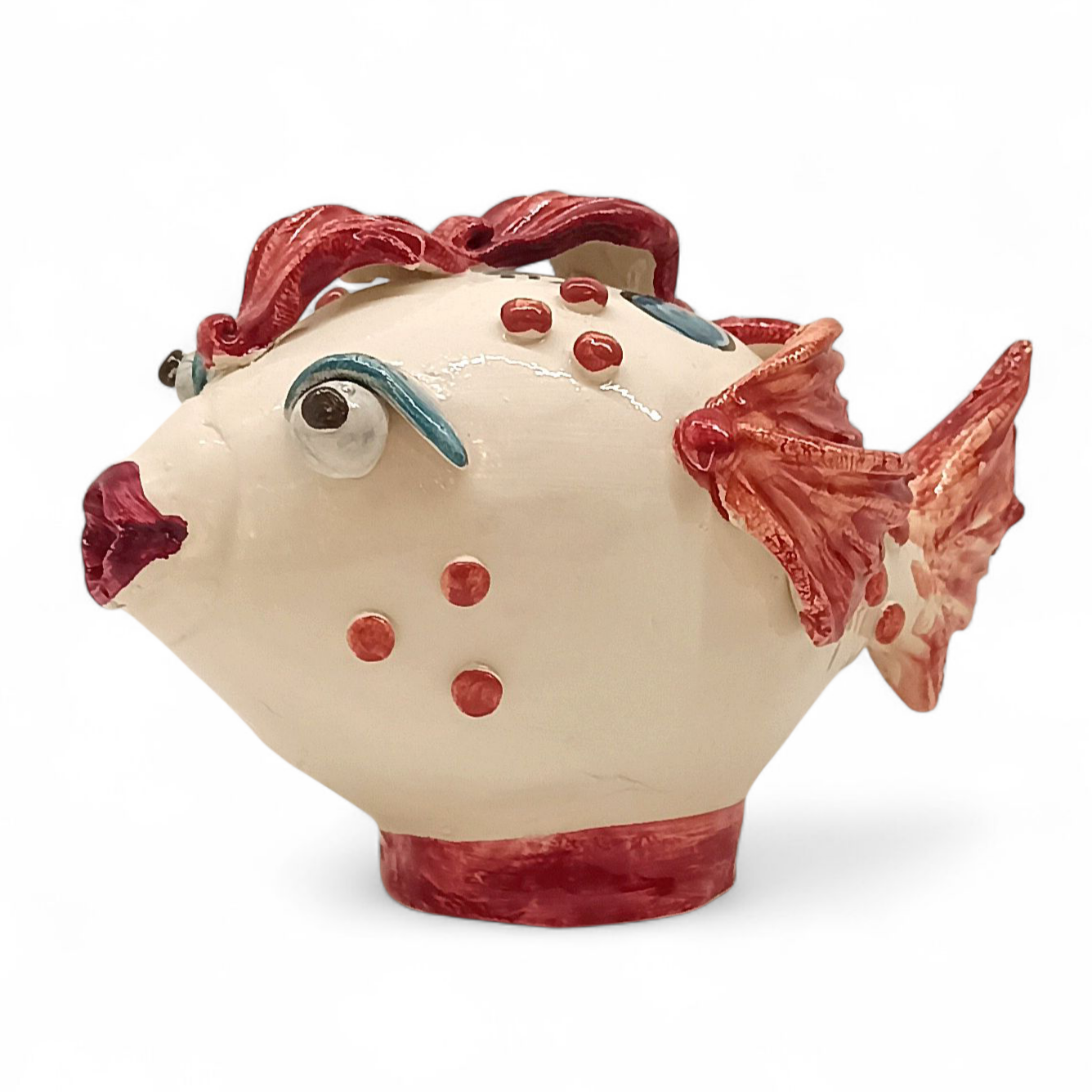 Pesciolino 18cm in Maiolica Siciliana di Caltagirone