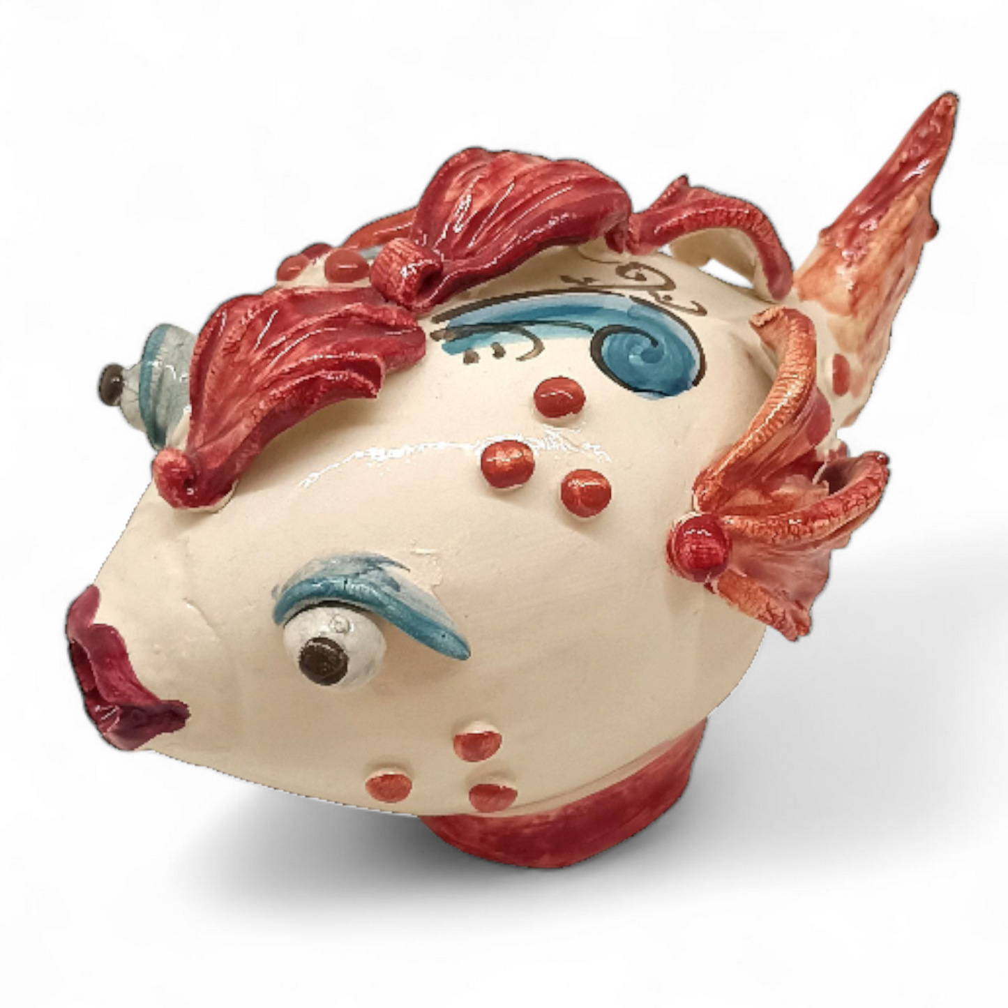 Pesciolino 18cm in Maiolica Siciliana di Caltagirone