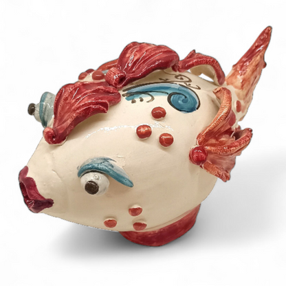 Pesciolino 18cm in Maiolica Siciliana di Caltagirone