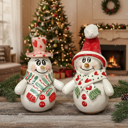 Caltagirone Ceramic Snowman 15/17cm - assorted designs
