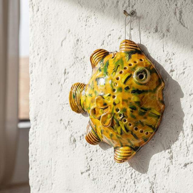Pesce Moderno in Ceramica Siciliana