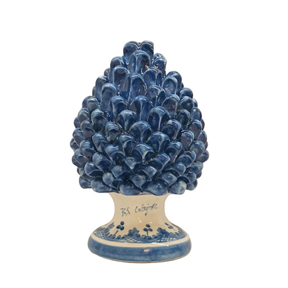 Sicilian Ceramic Pine Cone Caltagirone "ancient blue"