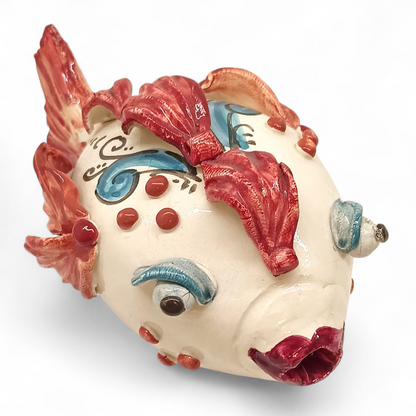 Pesciolino 18cm in Maiolica Siciliana di Caltagirone
