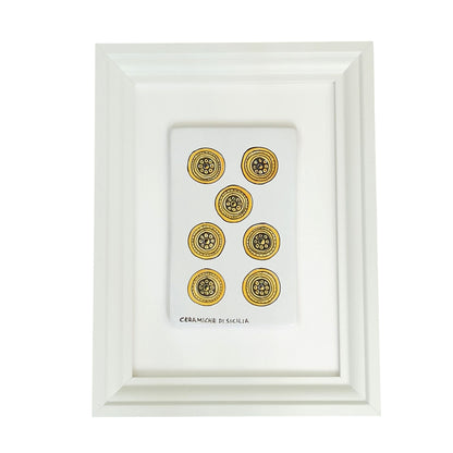 Cornice con Carta Siciliana in Ceramica di Sicilia - Sette di Oro