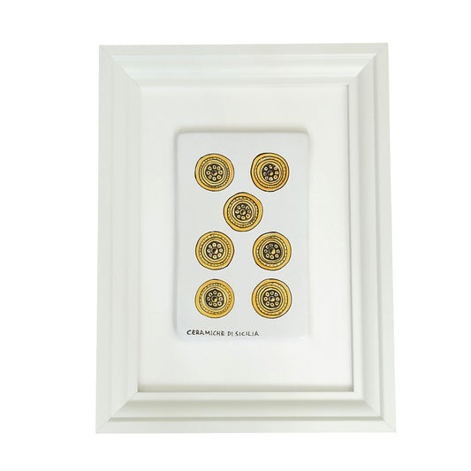 Cornice con Carta Siciliana in Ceramica di Sicilia - Sette di Oro