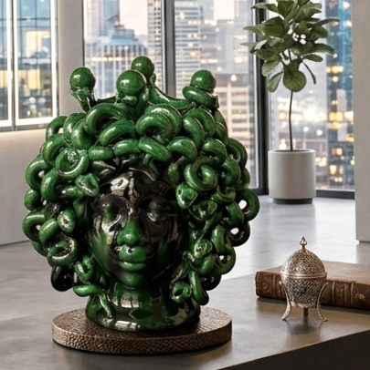 Artistic Caltagirone Ceramic "Medusa"
