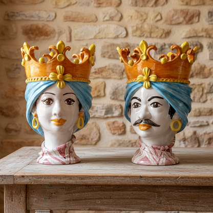 Caltagirone Ceramic Moor's Heads 37cm