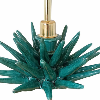 Ceramic Hedgehog Lamp from Caltagirone