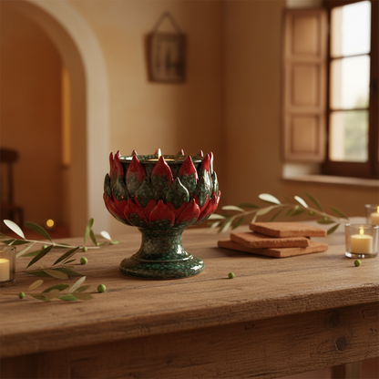 Vaso Acanthus 19cm in Maiolica  di Santo Stefano di Camastra