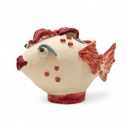 Pesciolino 18cm in Maiolica Siciliana di Caltagirone