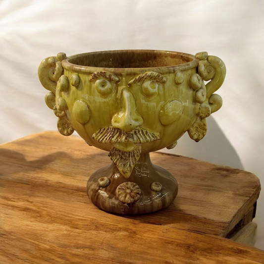 Vaso Portapiante in Ceramica Siciliana di Santo Stefano di Camastra