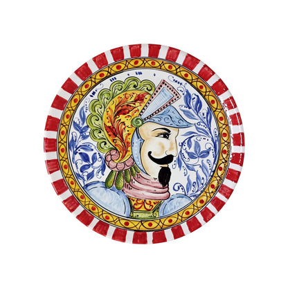 Piatto da Appendere "Collezione Paladini di Sicilia" in Ceramica di Caltagirone 38cm