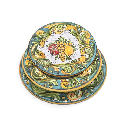 Sicilian Ceramic Dinnerware Set Made in Italy