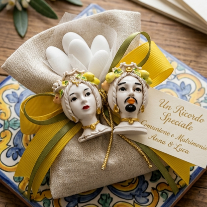 Teste di Moro | Sacchettino Bomboniera | Segna Posto a Tavola