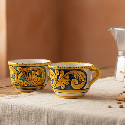 Decorated Mug 12cm in Sicilian Ceramic