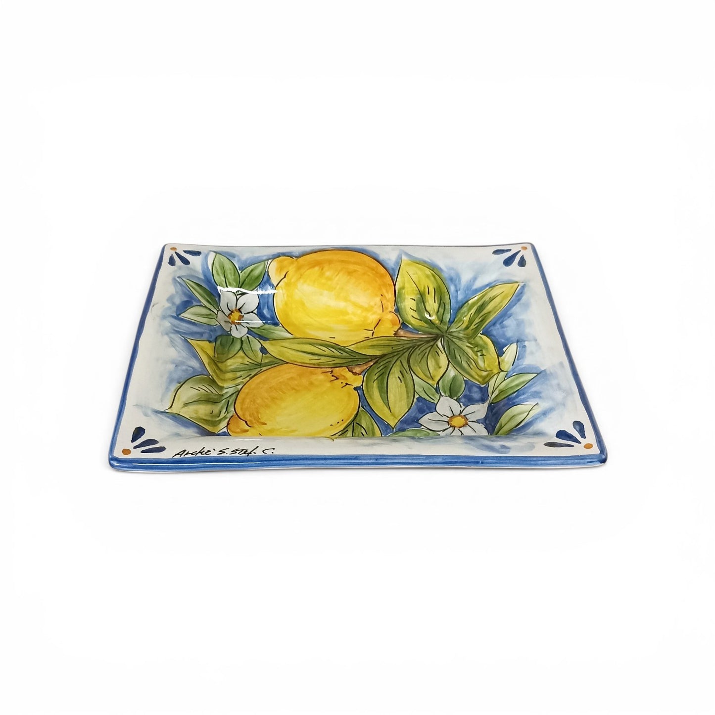 Svuotatasche Rettangolare in Ceramica Siciliana 26x22cm